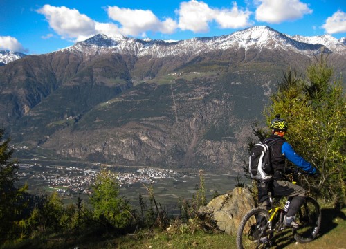 Vinschgau Oktober 2014, Blick auf Latsch